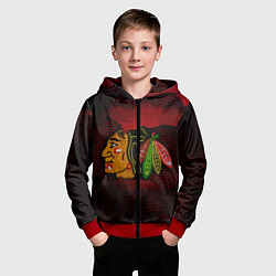 Толстовка на молнии детская CHICAGO NHL, цвет: 3D-красный — фото 2