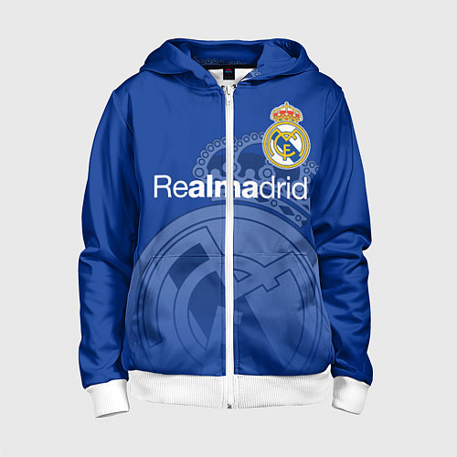 Детская толстовка на молнии REAL MADRID РЕАЛ МАДРИД / 3D-Белый – фото 1