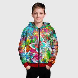 Толстовка на молнии детская ЯРКИЕ КРАСКИ, цвет: 3D-красный — фото 2