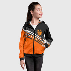 Толстовка на молнии детская ФК ВАЛЕНСИЯ SPORT СПОРТ, цвет: 3D-черный — фото 2