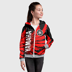 Толстовка на молнии детская YAMAHA ЯМАХА МОТОСПОРТ, цвет: 3D-меланж — фото 2