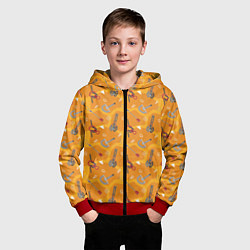 Толстовка на молнии детская Снаряжение Альпиниста, цвет: 3D-красный — фото 2