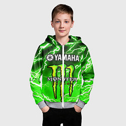 Толстовка на молнии детская YAMAHA X MONSTER SPORT, цвет: 3D-меланж — фото 2
