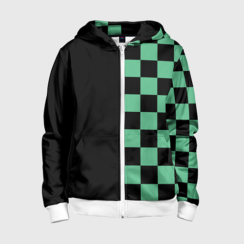 Детская толстовка на молнии КОСТЮМ TANJIRO KAMADO ТАНДЖИРО / 3D-Белый – фото 1