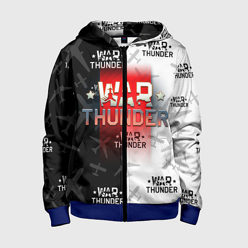 Детская толстовка на молнии WAR THUNDER ВАР ТАНДЕР / 3D-Синий – фото 1