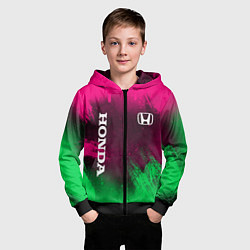Толстовка на молнии детская NEON HONDA НЕОН ХОНДА, цвет: 3D-черный — фото 2