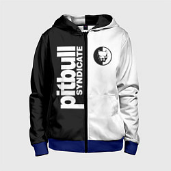 Толстовка на молнии детская PITBULL SYNDICATE ПИТБУЛЬ, цвет: 3D-синий