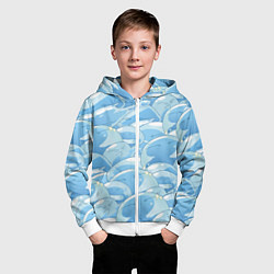 Толстовка на молнии детская О МОЕМ ПЕРЕРОЖДЕНИЕ В СЛИЗЬ, цвет: 3D-белый — фото 2