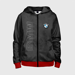 Толстовка на молнии детская BMW LOGO AND INSCRIPTION, цвет: 3D-красный