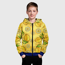 Толстовка на молнии детская Лимончик, цвет: 3D-синий — фото 2