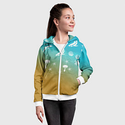 Толстовка на молнии детская Морское ассорти, цвет: 3D-белый — фото 2