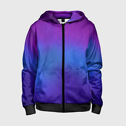 Толстовка на молнии детская Leather gradient, цвет: 3D-черный