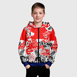 Толстовка на молнии детская Crazy, цвет: 3D-синий — фото 2