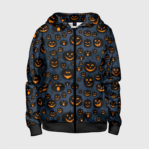 Детская толстовка на молнии HALLOWEEN / 3D-Черный – фото 1
