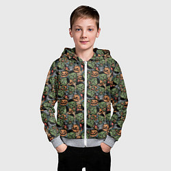 Толстовка на молнии детская Мертвецы, цвет: 3D-меланж — фото 2