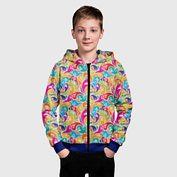 Толстовка на молнии детская Привидения, цвет: 3D-синий — фото 2