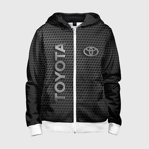 Детская толстовка на молнии TOYOTA STEEL HONEYCOMBS / 3D-Белый – фото 1