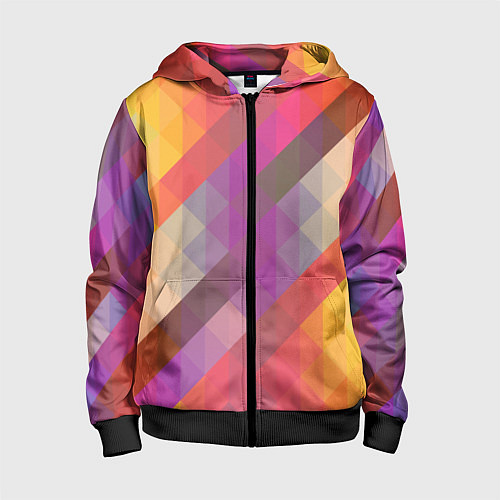 Детская толстовка на молнии Vivid gradient / 3D-Черный – фото 1