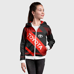 Толстовка на молнии детская TOYOTA LINES, цвет: 3D-белый — фото 2