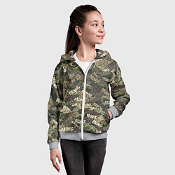 Толстовка на молнии детская Именной камуфляж Макс, цвет: 3D-меланж — фото 2