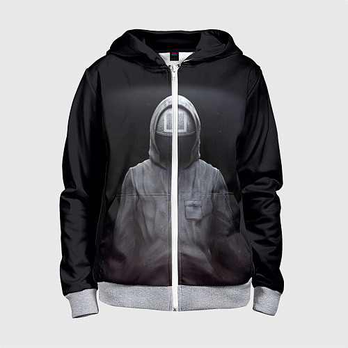 Детская толстовка на молнии ИГРА В КАЛЬМАРА СОТРУДНИК КВАДРАТ / 3D-Меланж – фото 1