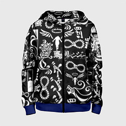 Толстовка на молнии детская ТОКИЙСКИЕ МСТИТЕЛИ ЛОГОБОМБИНГ TOKYO REVENGERS LOG, цвет: 3D-синий