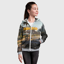 Толстовка на молнии детская Far Cry 6 game art, цвет: 3D-меланж — фото 2