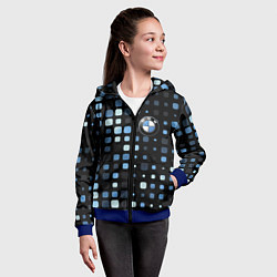 Толстовка на молнии детская Бэха - боевая машина!, цвет: 3D-синий — фото 2