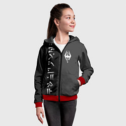 Толстовка на молнии детская THE ELDER SCROLLS SKYRIM FUS RO DAH, цвет: 3D-красный — фото 2