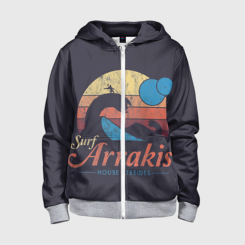 Детская толстовка на молнии Дюна Арракис / 3D-Меланж – фото 1