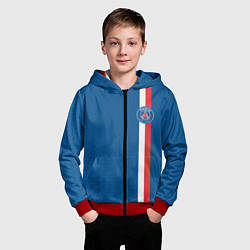 Толстовка на молнии детская PSG SPORT STRIPES UNIFORM, цвет: 3D-красный — фото 2