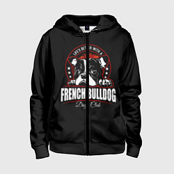 Детская толстовка на молнии Французский Бульдог French Bulldog