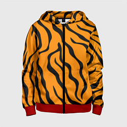 Детская толстовка на молнии ТИГРИННЫЕ ПОЛОСЫ