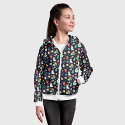 Толстовка на молнии детская Christmas Holiday, цвет: 3D-белый — фото 2