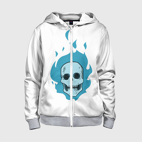 Детская толстовка на молнии Череп Cute Angel парный / 3D-Меланж – фото 1