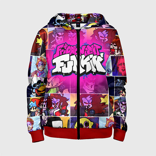 Детская толстовка на молнии FRIDAY NIGHT FUNKIN ФРИДЕЙ НАЙТ ФАНКИН / 3D-Красный – фото 1