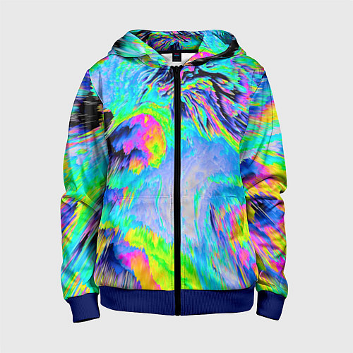 Детская толстовка на молнии ААА яркий узор / 3D-Синий – фото 1