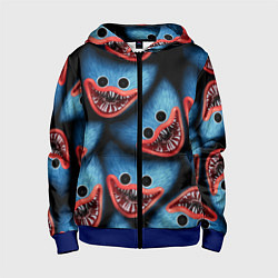 Толстовка на молнии детская POPPY PLAYTIME ХАГИ ВАГИ ЛИЦО МОНСТРА, цвет: 3D-синий