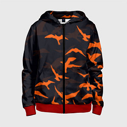 Толстовка на молнии детская Стая Воронов, цвет: 3D-красный