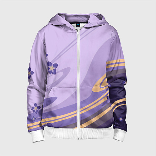 Детская толстовка на молнии БААЛ СЁГУН РАЙДЕН / 3D-Белый – фото 1