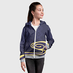 Толстовка на молнии детская КОСТЮМ КАМИСАТО АЯКИ, цвет: 3D-меланж — фото 2