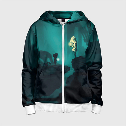 Детская толстовка на молнии Limbo x Little Nightmares / 3D-Белый – фото 1