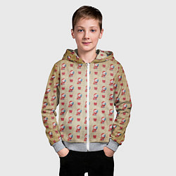 Толстовка на молнии детская !Рождество!, цвет: 3D-меланж — фото 2