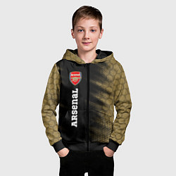 Толстовка на молнии детская АРСЕНАЛ Arsenal - Полутона, цвет: 3D-черный — фото 2