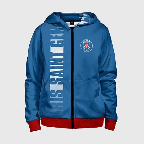 Детская толстовка на молнии PSG PARIS SAINT GERMAIN WHITE LINE SPORT / 3D-Красный – фото 1