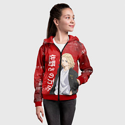 Толстовка на молнии детская МАЙКИ МАНДЗИРО ТОСВА RED, цвет: 3D-красный — фото 2