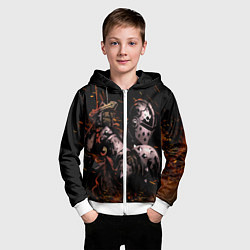 Толстовка на молнии детская Darkest Dungeon Fish and Bones, цвет: 3D-белый — фото 2
