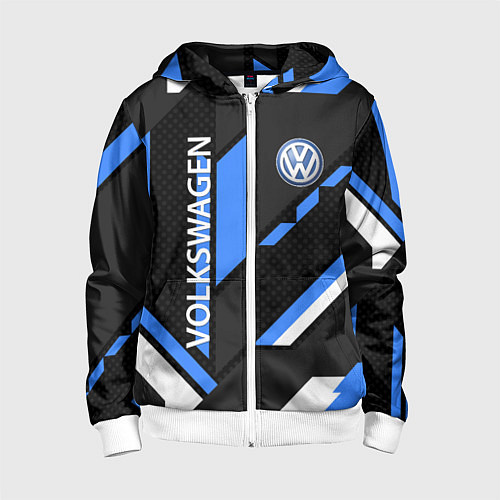 Детская толстовка на молнии VOLKSWAGEN GEOMETRY SPORT / 3D-Белый – фото 1