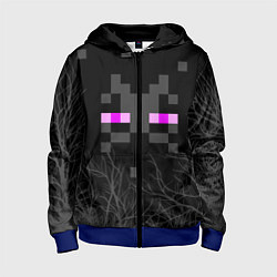 Толстовка на молнии детская ЭНДЕРМЕН МАЙНКРАФТ MINECRAFT, цвет: 3D-синий