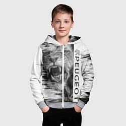 Толстовка на молнии детская Peugeotlion, цвет: 3D-меланж — фото 2